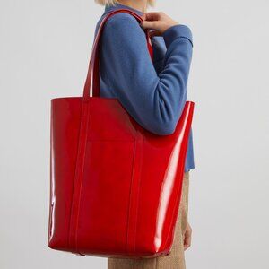 Sézane The Tote Patent Red - Size TU